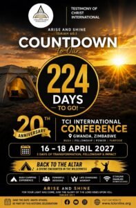 Flyer: TCI International Conference 2027, 20th Anniversary, 16 to 18 April 2027, Gwanda, Zimbabwe